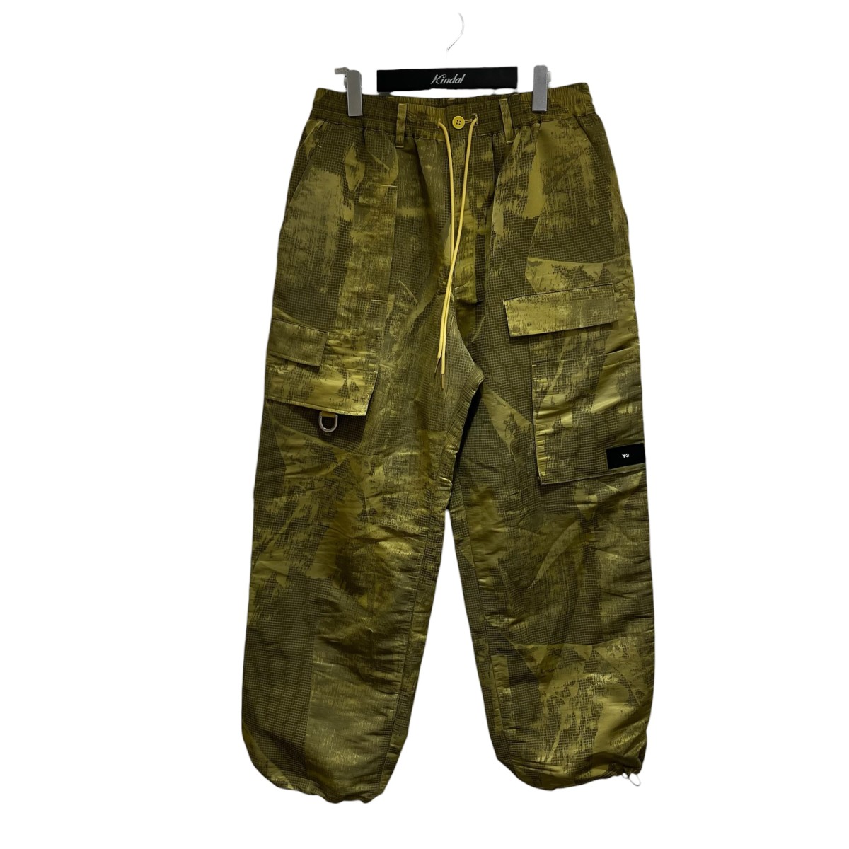 【中古】Y-3 LINED JACQUARD RIPSTOP PANTS カーゴパンツ IP7935 黄緑 サイズ:M 【010726】(ワイスリー)|ブランド古着のカインドオル