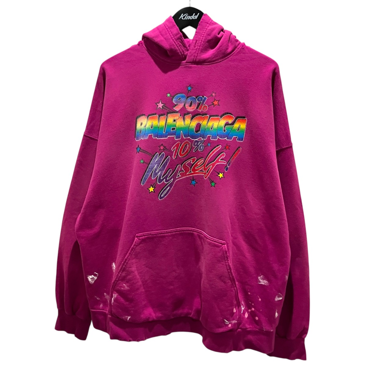 【中古】BALENCIAGA　プルオーバーパーカー 675003 パープル サイズ：2 【020726】（バレンシアガ）｜ブランド古着のカインドオル 36,179円