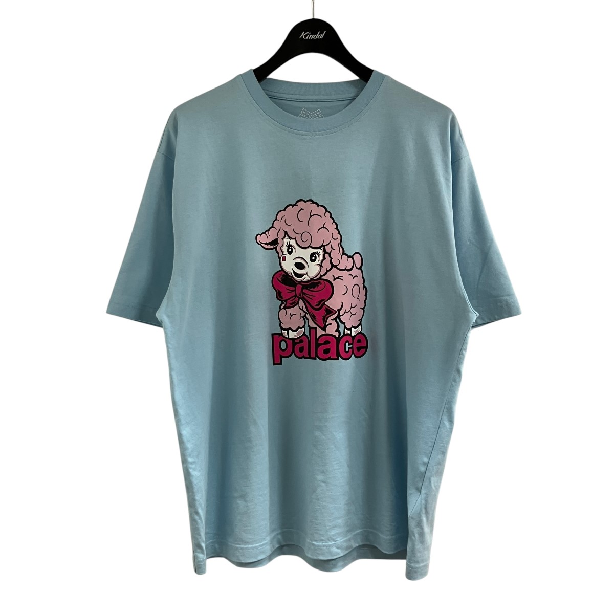 【中古】PALACE プリントTシャツ スカイブルー×ピンク サイズ:L 【020726】(パレス)|ブランド古着のカインドオル