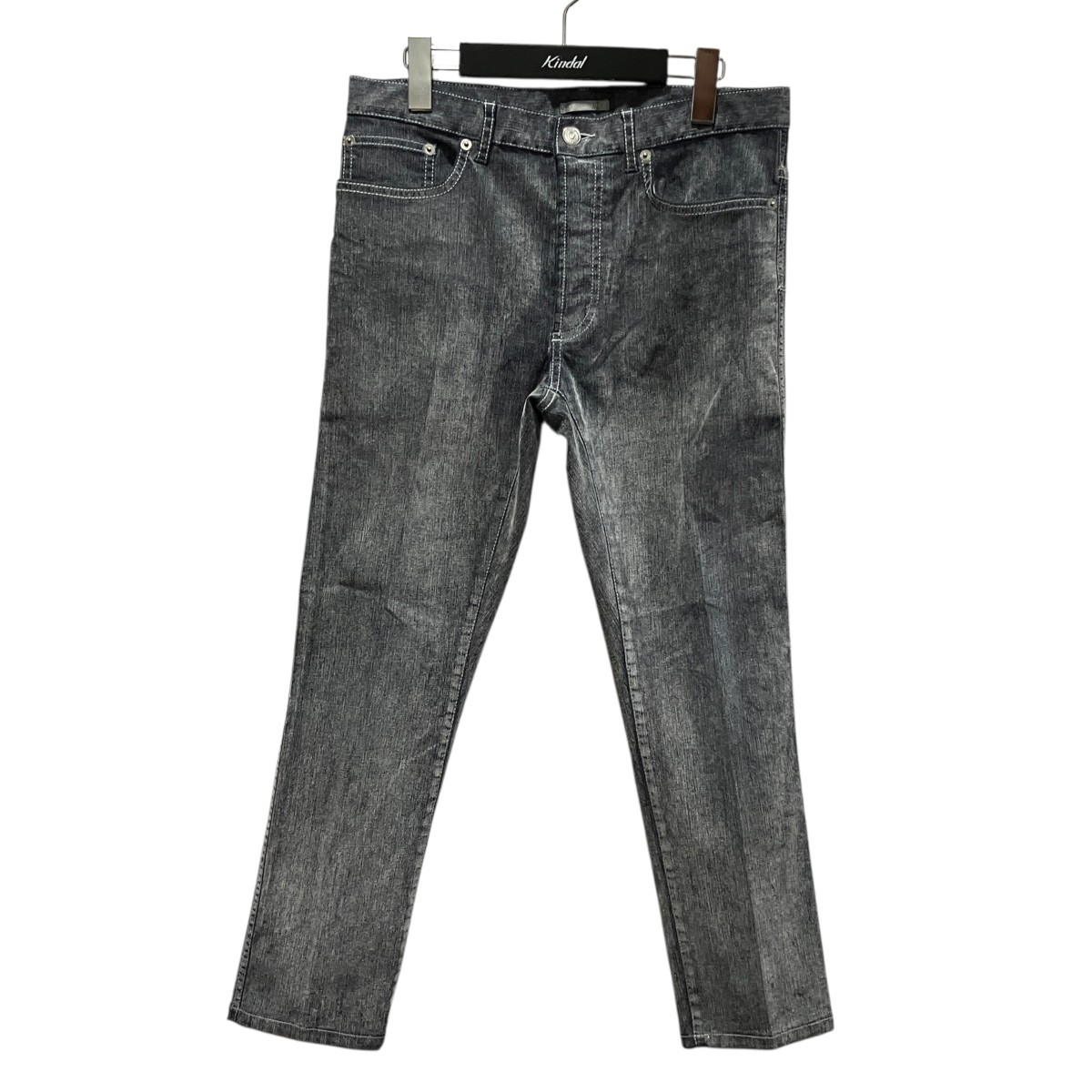 【中古】Christian Dior バックロゴ刺しゅうデニムパンツ 193DS10F300X グレーブラック サイズ:28 【020726】(クリスチャンディオール)|ブランド古着のカインドオル