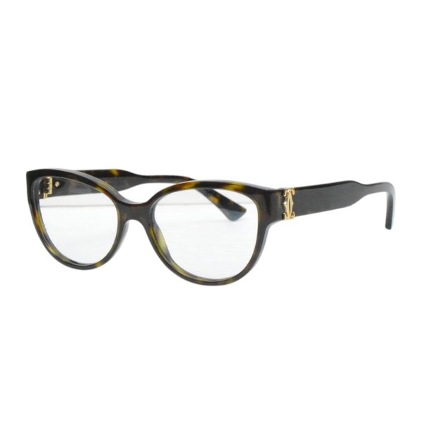 【中古】Cartier めがね 眼鏡 アイウェア CT0450O 002 ブラウン×クリアレンズ サイズ:140 【020726】(カルティエ)|ブランド古着のカインドオル