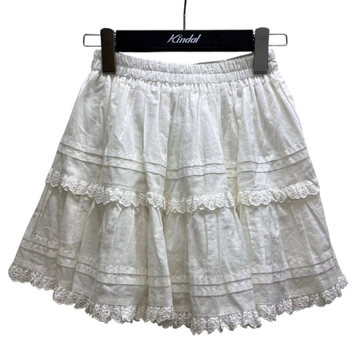 【中古】thevirgins　cotton lace skirt the virgins フリルミニスカート ホワイト サイズ：サイズ表記無し 【030726】（ザヴァージンズ）｜ブランド古着のカインドオル