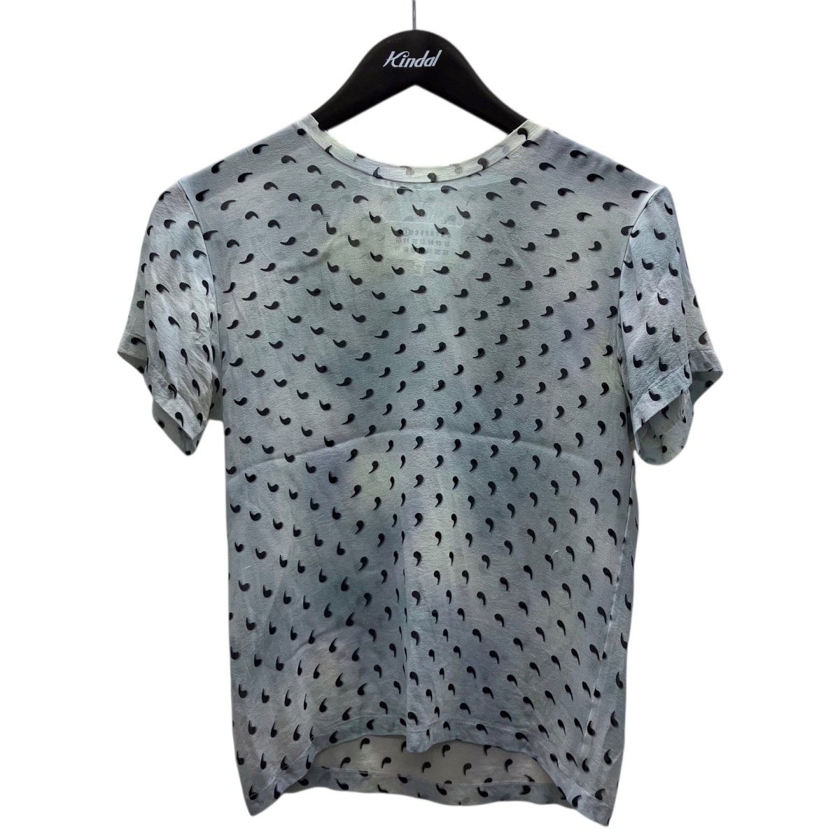 【中古】Maison Margiela　シルク半袖Tシャツ ライトブルー サイズ：M 【030726】（メゾンマルジェラ）｜ブランド古着のカインドオル