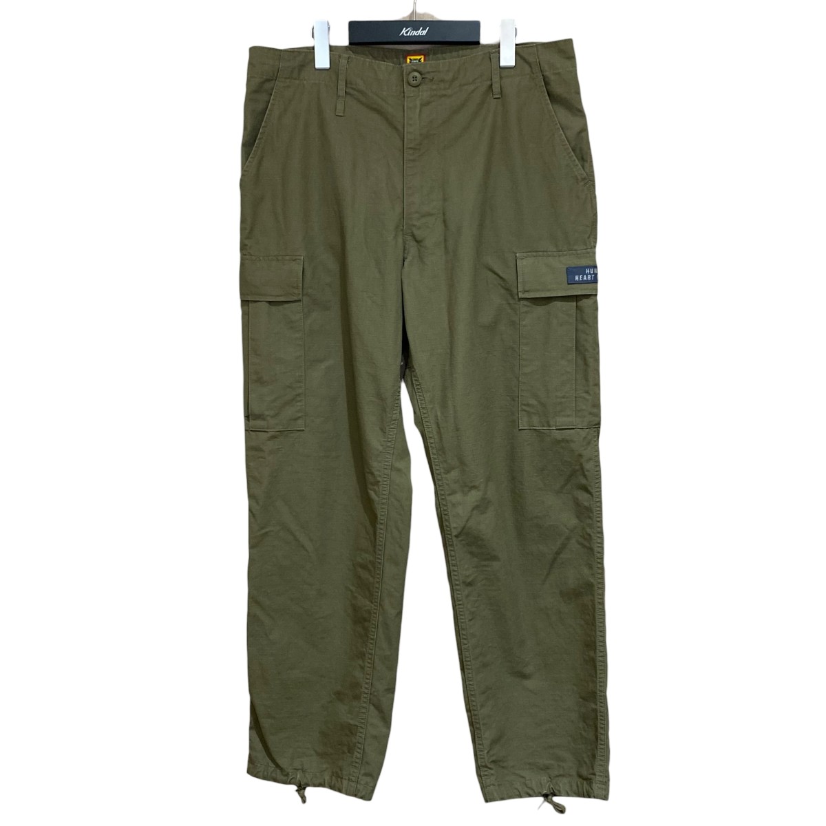 【中古】HUMAN MADE リップストップカーゴパンツ カーキ サイズ:L 【030726】(ヒューマンメイド)|ブランド古着のカインドオル