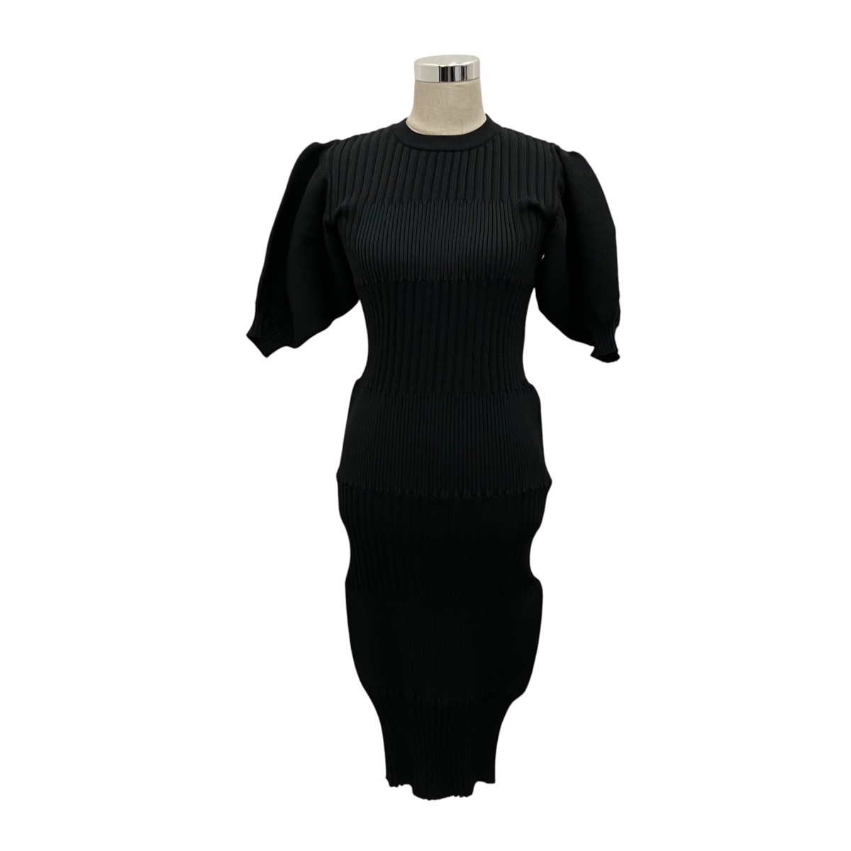 【中古】CFCL【FLUTED GLITTER SHORT PUFF SLEEVE DRESS】 パフスリーブワンピース CF008KH088 ブラック サイズ:1【価格見直し】|ブランド古着のカインドオル