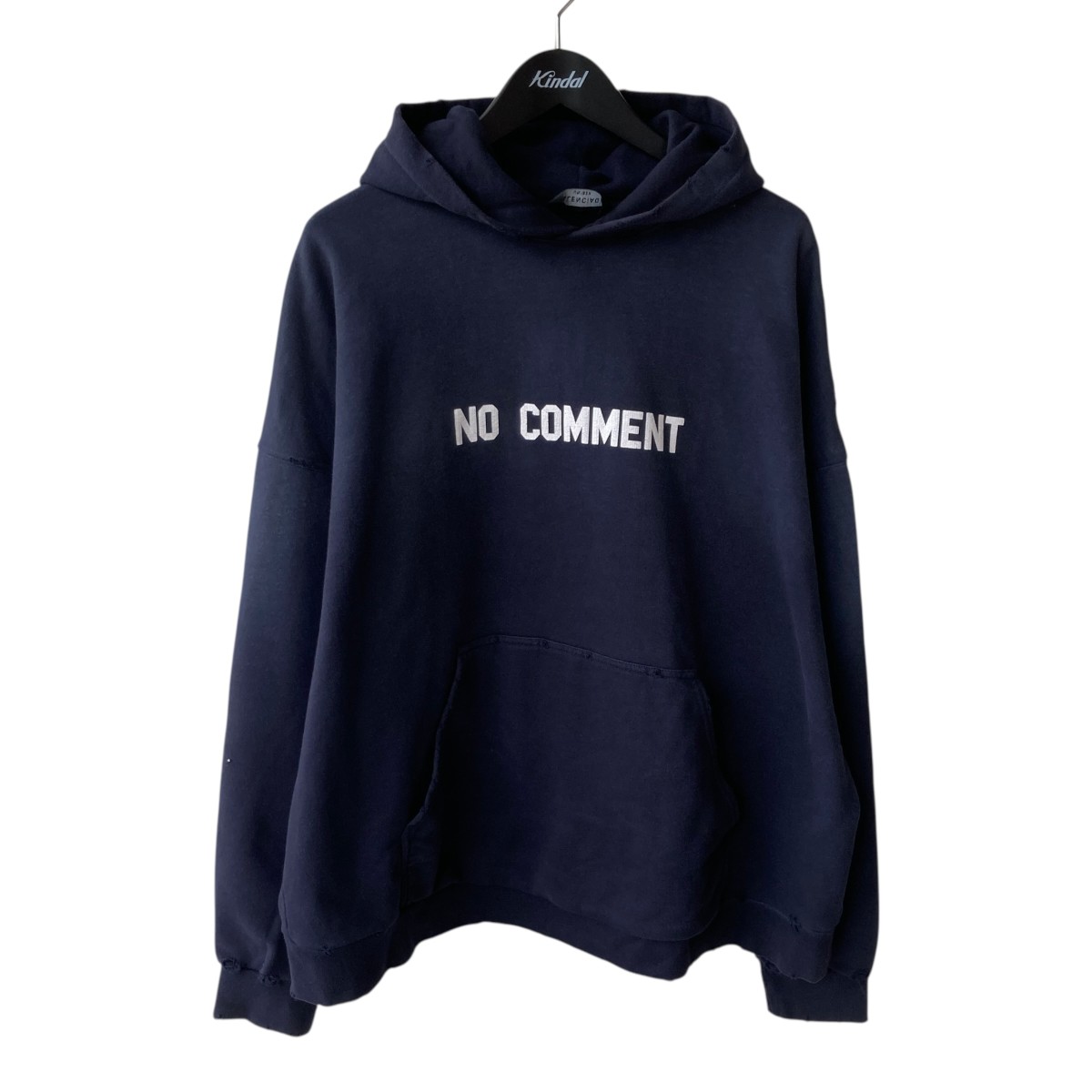【中古】BALENCIAGA 22SS NO COMMENT パーカー 874986 TLVG4 ネイビー サイズ:2 【040726】(バレンシアガ)|ブランド古着のカインドオル