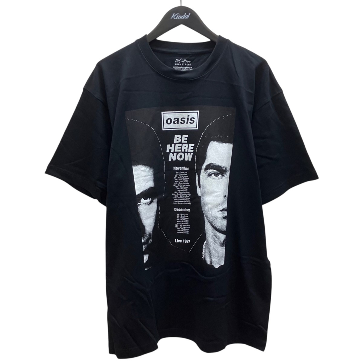 【中古】Adam et Rope&times;oasis　半袖Tシャツ ブラック サイズ：XL 【040726】（アダムエロペ&times;オアシス）｜ブランド古着のカインドオル 7,307円