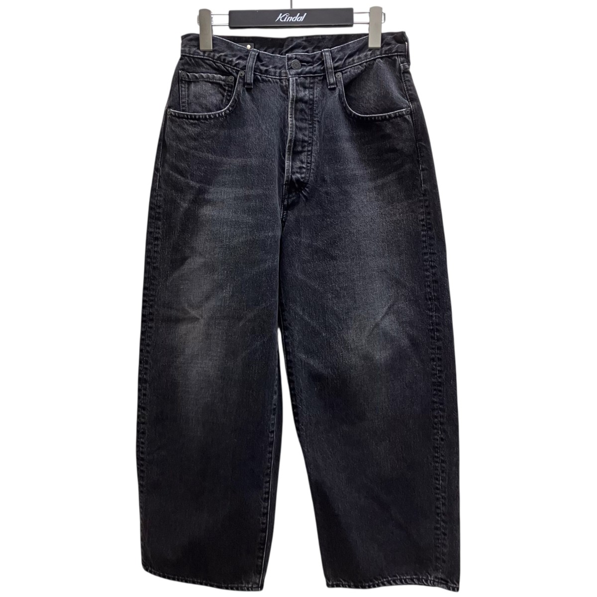 【中古】MINEDENIM S.Wide Straight Cropped 5pocket USD デニムパンツ グレー サイズ:28 【040726】(マインデニム)|ブランド古着のカインドオル