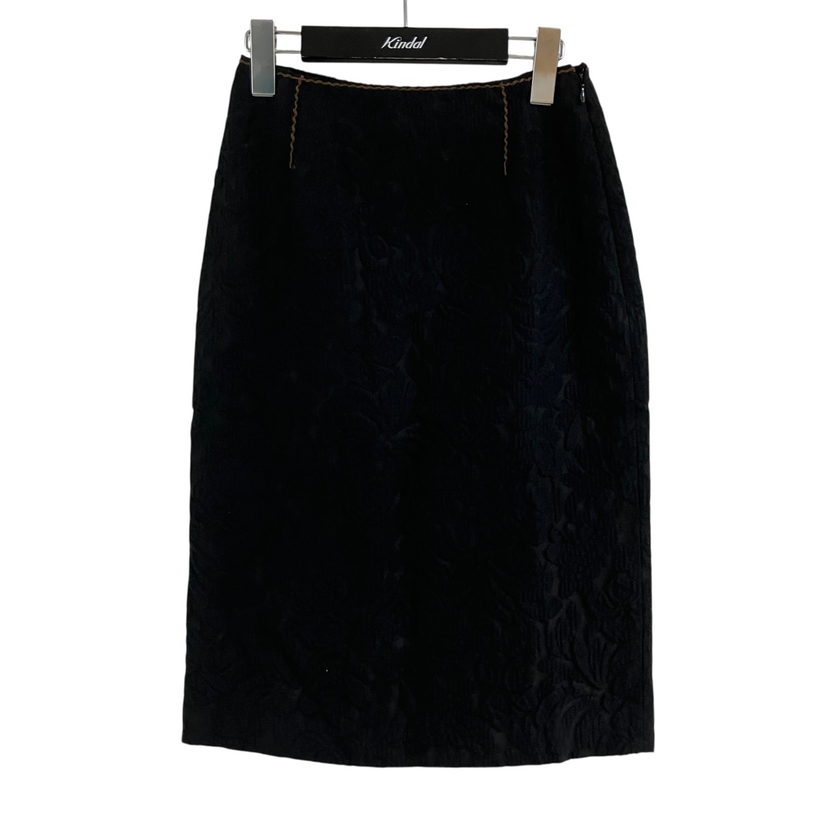 【中古】PRADA　ジャガードスカート ブラック サイズ：36 【040726】（プラダ）｜ブランド古着のカインドオル