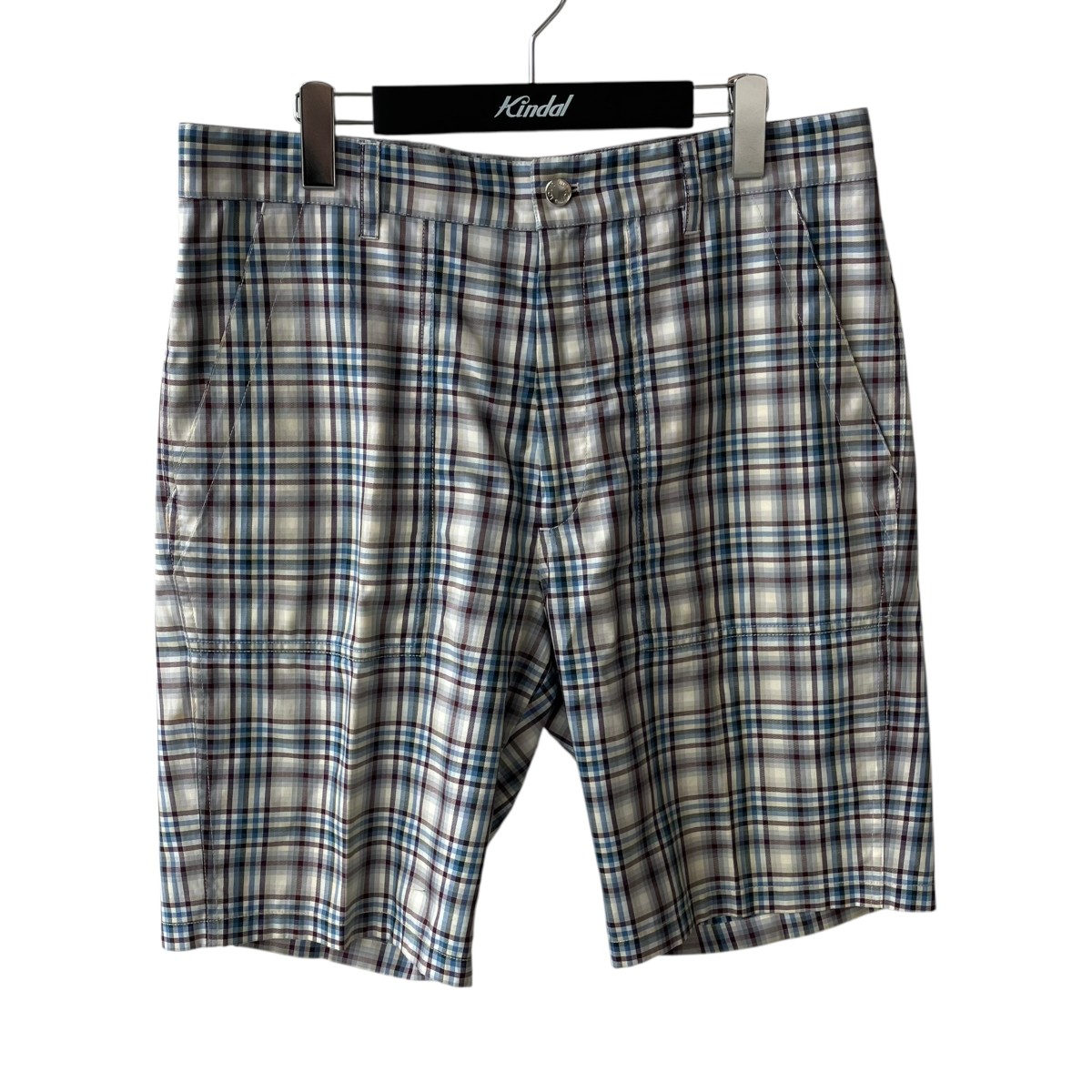 【中古】LOUIS VUITTON 14SS チェック ハーフパンツ スカイブルー サイズ:42 【040726】(ルイヴィトン)|ブランド古着のカインドオル