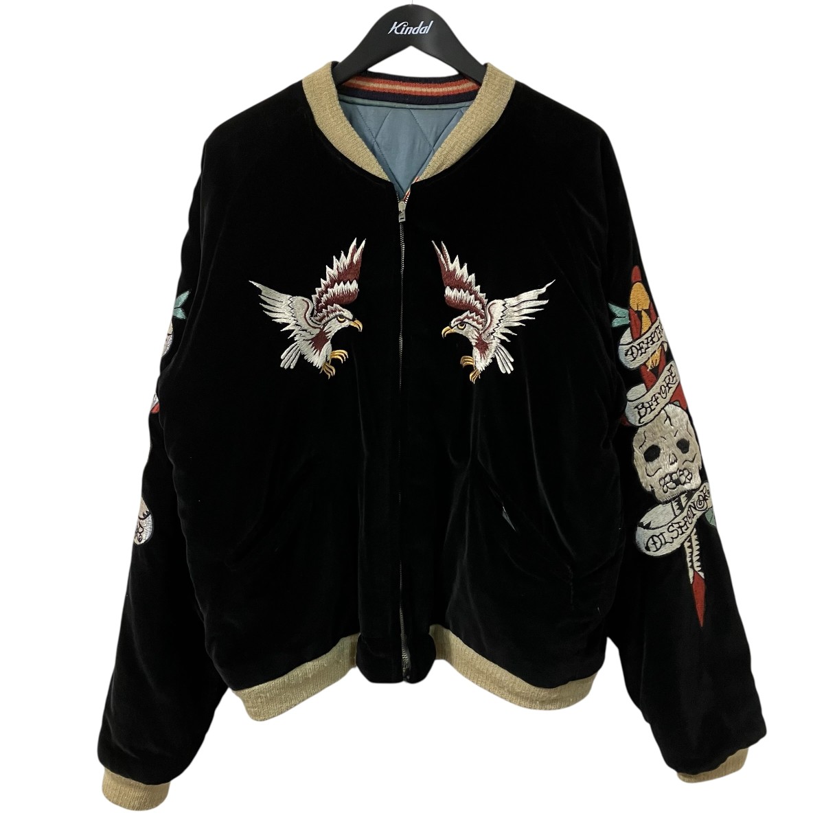 【中古】テーラー東洋　リバーシブルスカジャン ブラック&times;スカイブルー サイズ：特大 【050726】（テーラーとうよう）｜ブランド古着のカインドオル 72,963円