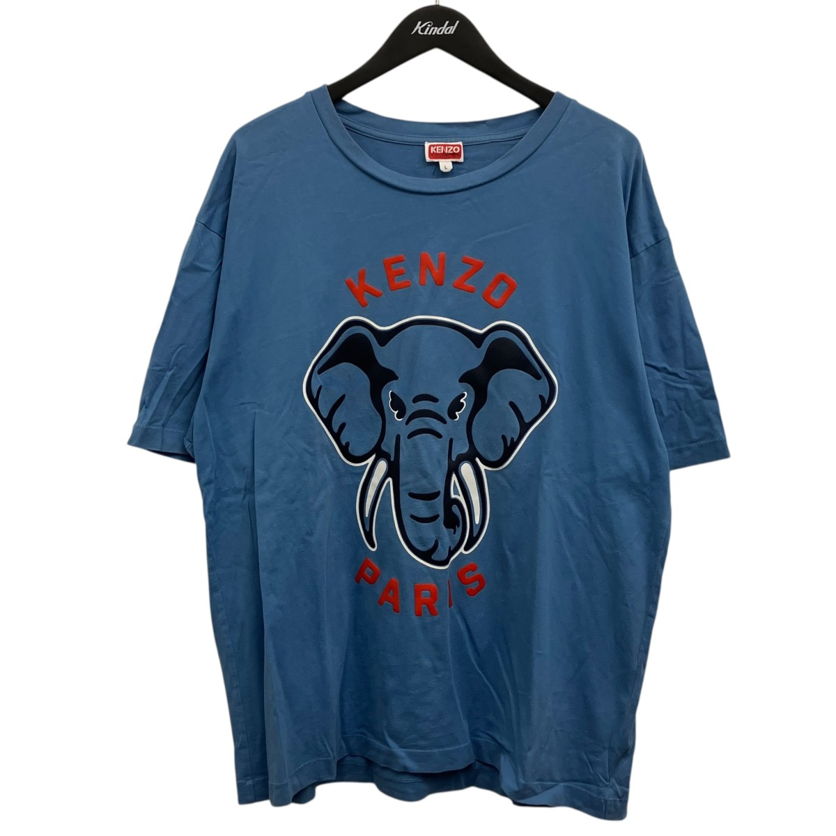 【中古】KENZOプリントTシャツ ブルー サイズ：L【価格見直し】｜ブランド古着のカインドオル