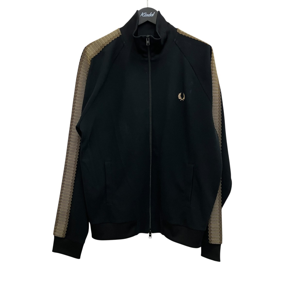 【中古】FRED PERRY　【CROCHET TAPED TRACK JACKET】 クロシェテープトラックジャケット J7828 ブラック サイズ：L 【050726】（フレッドペリー）｜ブランド古着のカインドオル 11,660円
