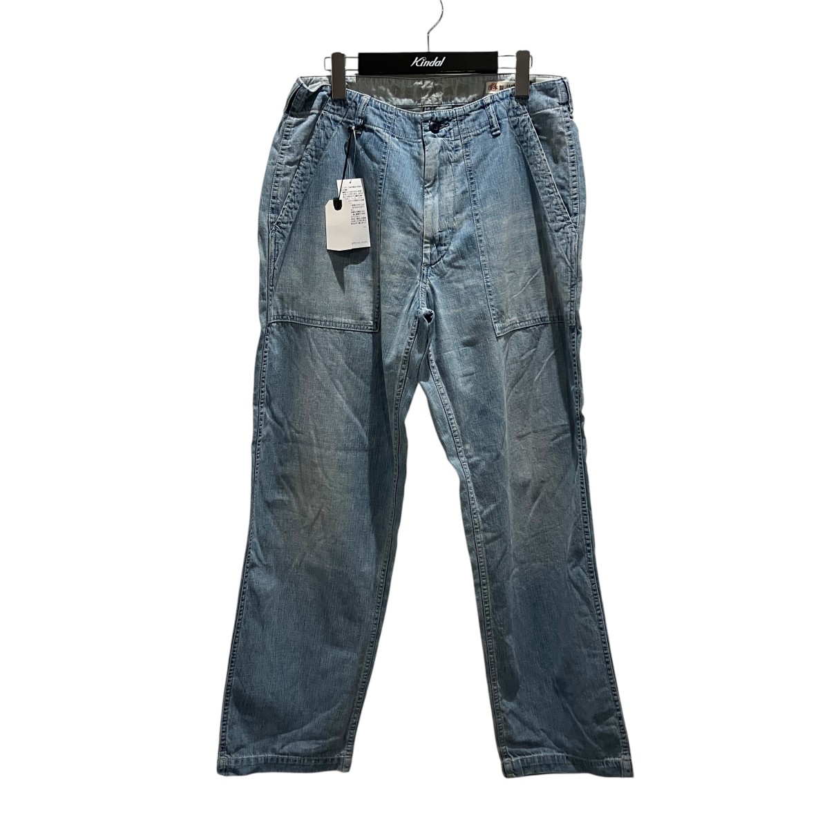 【中古】Denham　JUMBO FATIGUE MIJ ENYOU-C デニムパンツ ライトインディゴ サイズ：M 【060726】（デンハム）｜ブランド古着のカインドオル