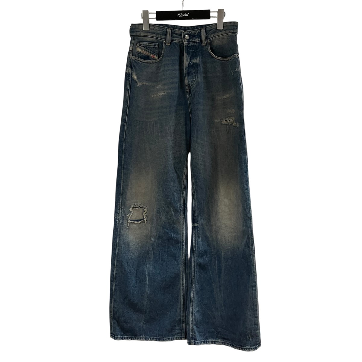 【中古】DIESEL ダメージ加工デニムパンツ インディゴ サイズ:W23 【060726】(ディーゼル)|ブランド古着のカインドオル
