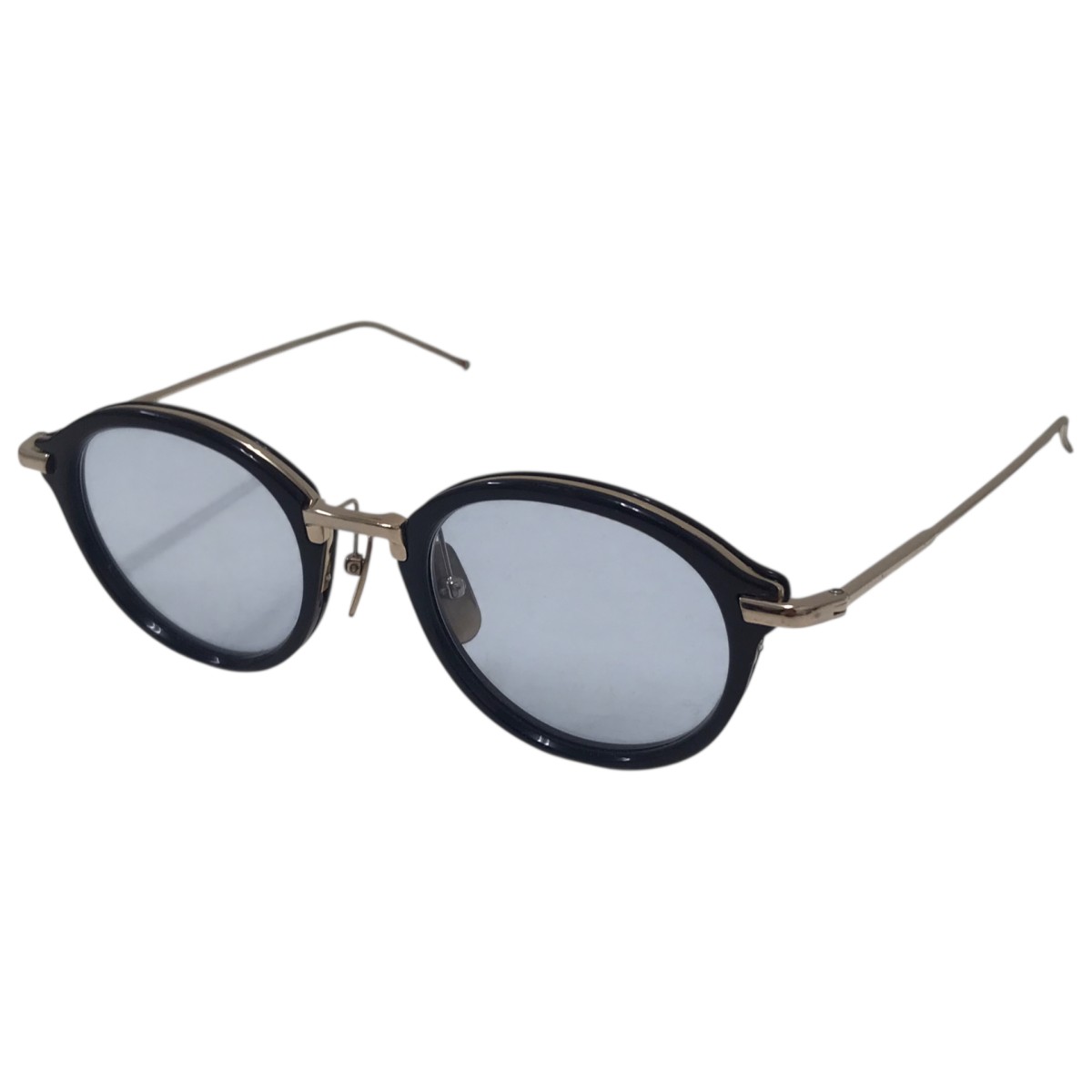 【中古】Thom Browne ラウンド メタルフレーム アイウェア メガネ ブラック サイズ:49□21-150 【070726】(トム・ブラウン)|ブランド古着のカインドオル