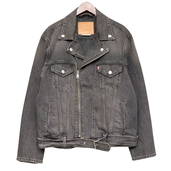 【中古】LEVI’S PREMIUM HYBRID TRUCKER RIDERS MOTO プレミアム ハイブリッド トラッカー ライダース モト デニムジャケット Gジャン 26463-0001 グレー サイズ:M 【070726】(リーバイス)|ブランド古着のカインドオル
