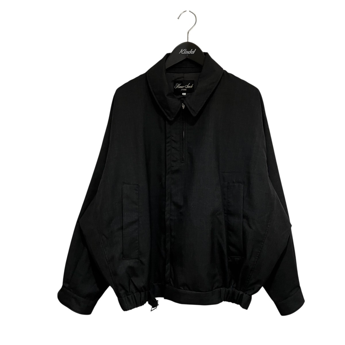 【中古】HAVERSACK　スーパー120s トロピカル ダブルジップ ショートブルゾン 872502 ダークグレー サイズ：L 【070726】（ハバーサック）｜ブランド古着のカインドオル