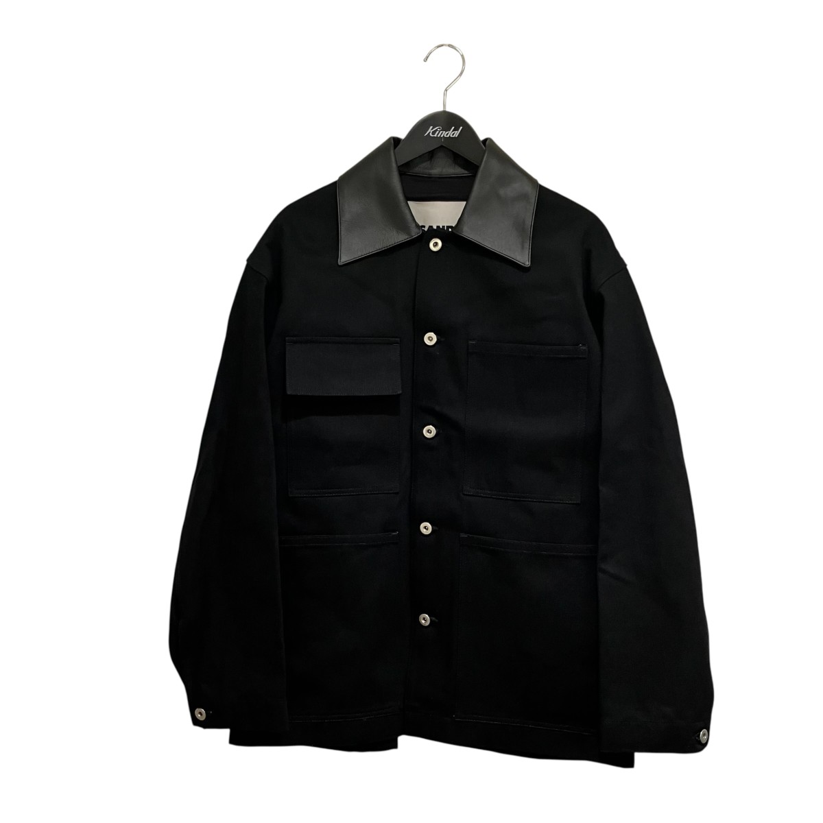 【中古】JIL SANDER　25SS BOXY FIT DENIM CHORE JACKET ジャケット J22SW0033 ブラック サイズ：44 【070726】（ジルサンダー）｜ブランド古着のカインドオル