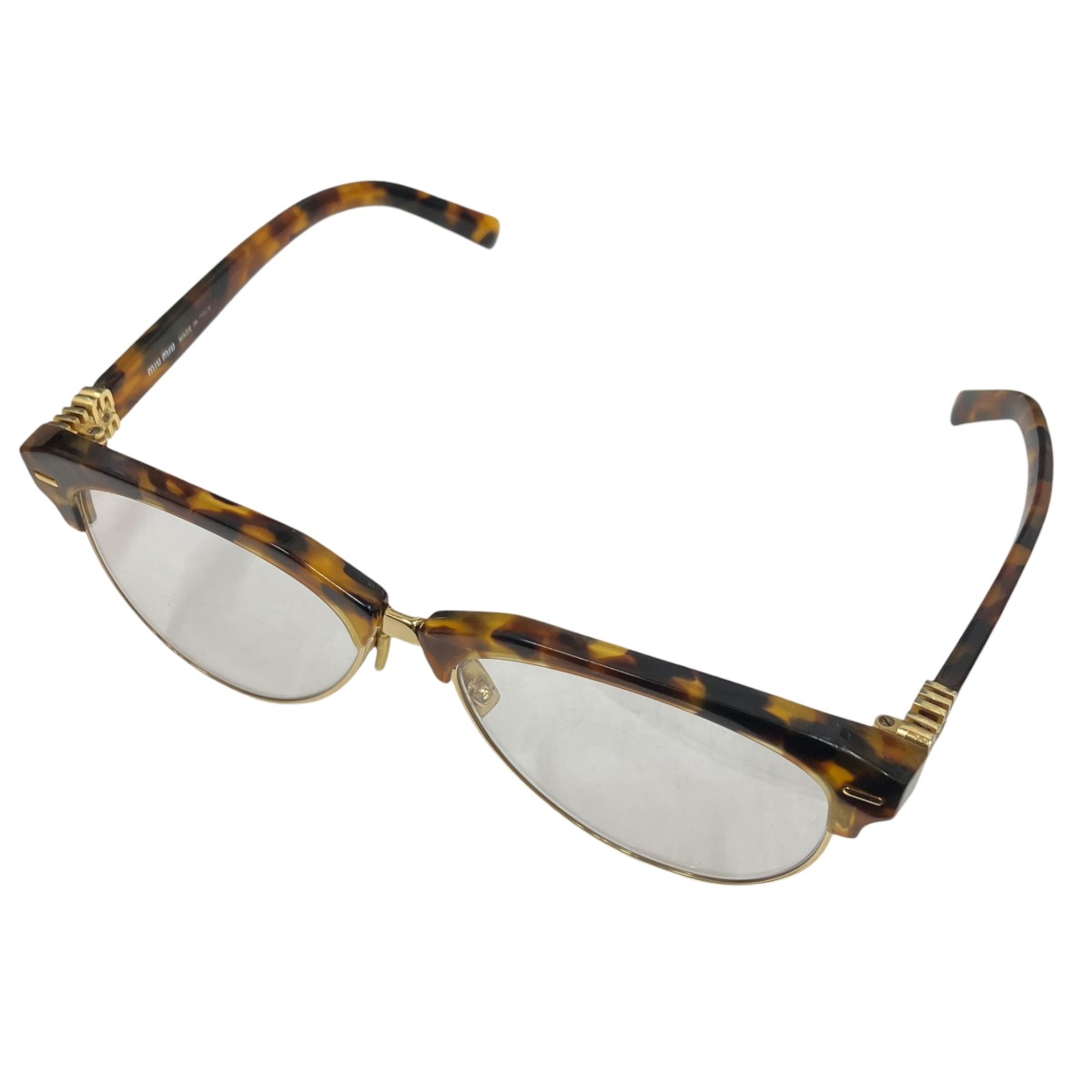 【中古】MIU MIU　眼鏡 19P-08N ブラウン 【080726】（ミュウミュウ）｜ブランド古着のカインドオル