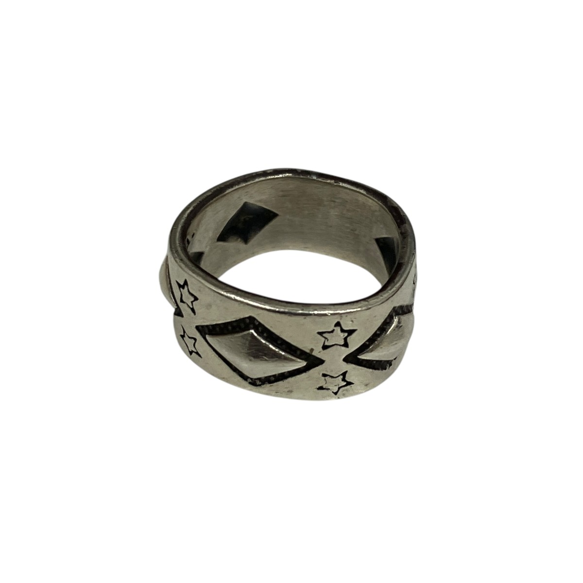 【中古】CODY SANDERSON　Navajo Star Stamped Ring リング シルバー サイズ：15号 【080726】（コディ・サンダーソン）｜ブランド古着のカインドオル