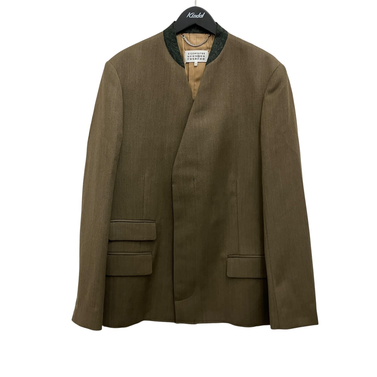 【中古】Maison Margiela14 21AW カラーレステーラードジャケット S50BN0473 オリーブ調 サイズ:46 【080726】(メゾンマルジェラ14)|ブランド古着のカインドオル