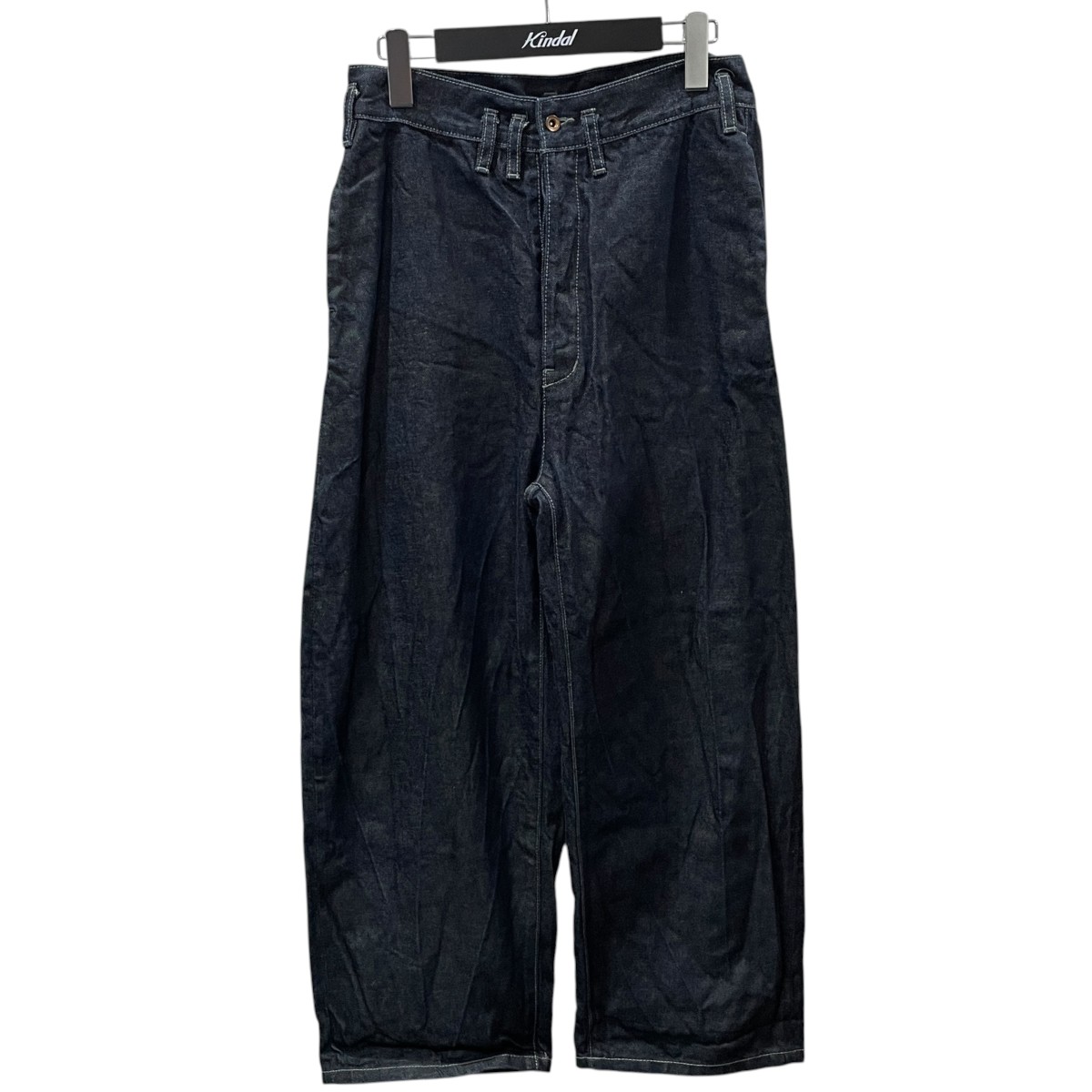 【中古】FIRMUM スーピマコットン ムラ糸 セルビッチ ワイドストレートデニムパンツ FR054DM インディゴ サイズ:S 【090726】(フィルマム)|ブランド古着のカインドオル