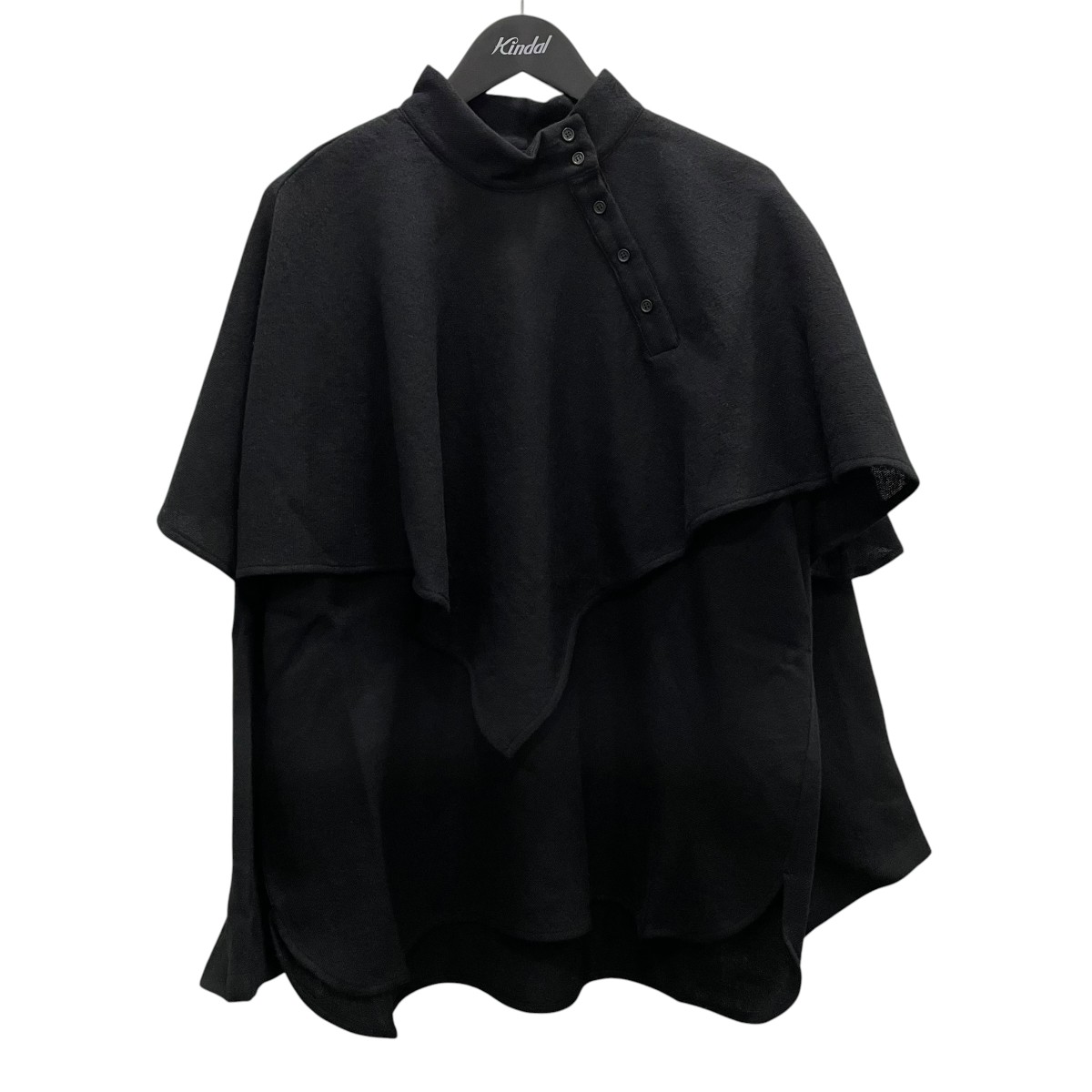 【中古】Cristaseya　Wide collar top 長袖ニット 10SH-CW ブラック サイズ：M 【090726】（クリスタセヤ）｜ブランド古着のカインドオル