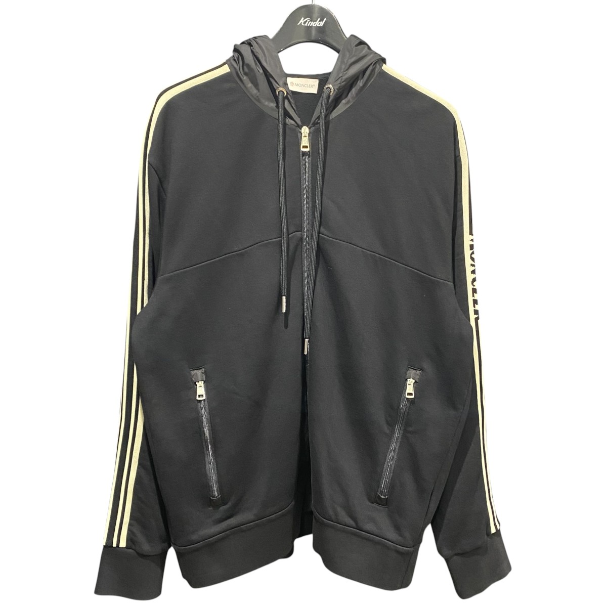 【中古】MONCLER　ナイロン切替パーカー F10918G70200 ブラック サイズ：XXL 【080726】（モンクレール）｜ブランド古着のカインドオル