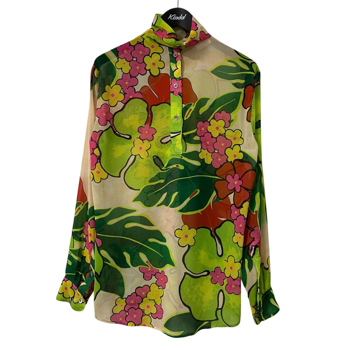 【中古】DRIES VAN NOTEN　シアーロンT グリーン サイズ：36 【090726】（ドリスヴァンノッテン）｜ブランド古着のカインドオル