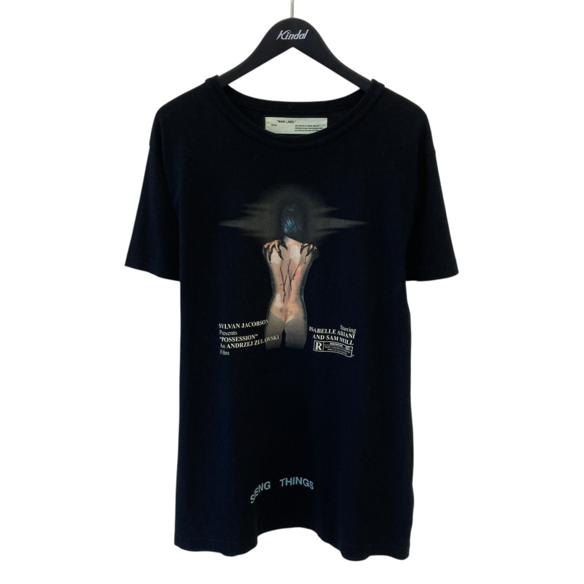 【中古】OFFWHITE　半袖Tシャツ OMAA002F17185056 ブラック サイズ：S 【100726】（オフホワイト）｜ブランド古着のカインドオル