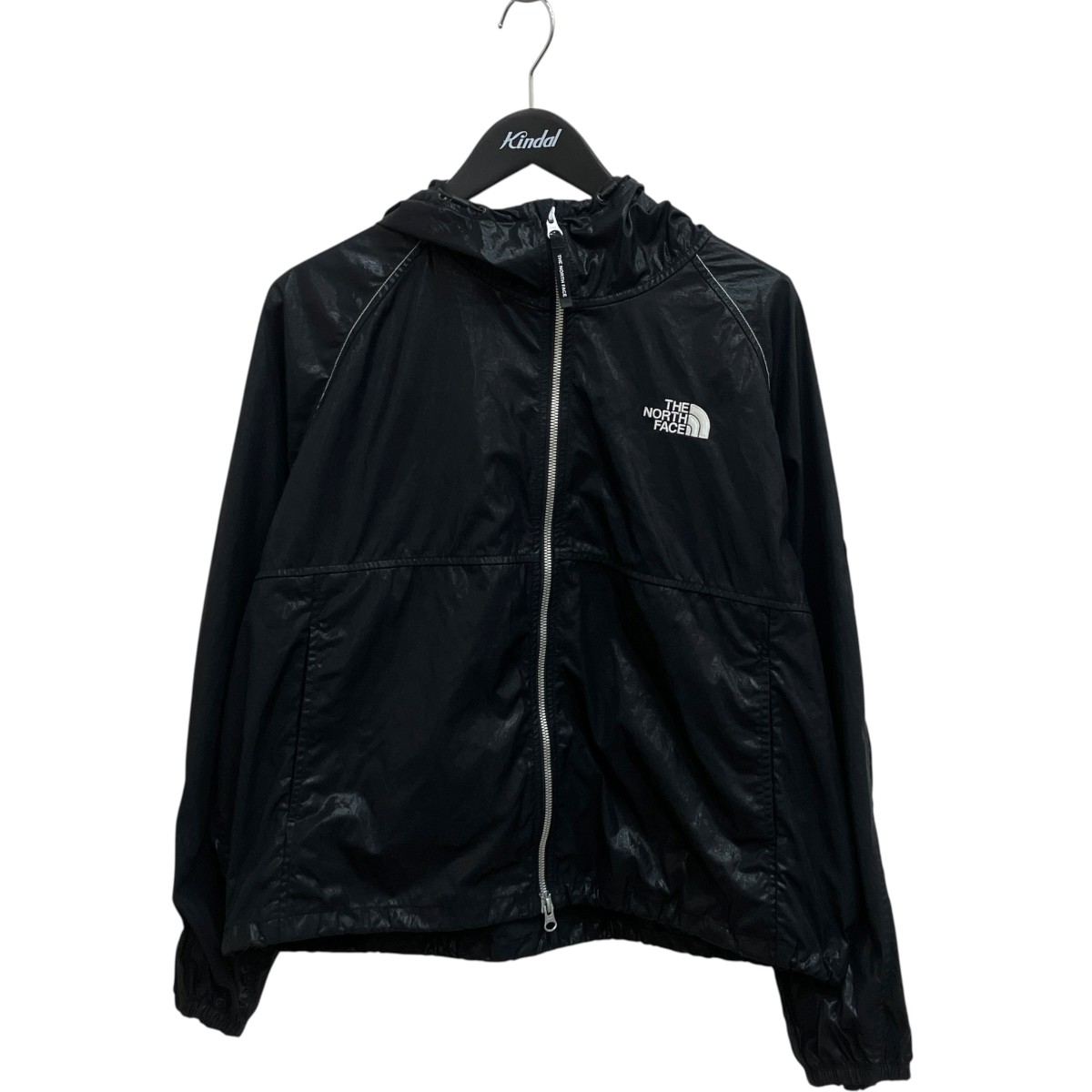 【中古】THE NORTH FACE WHITE LABEL　W&rsquo;S NOVELTY OLEMA HOODIE BLACK NJ3BS32J ナイロンジャケット NJ3BS32J ブラック&times;ホワイト サイズ：XL 【100726】（ザノースフェイスホワイトレーベル）｜ブランド古着のカインドオル