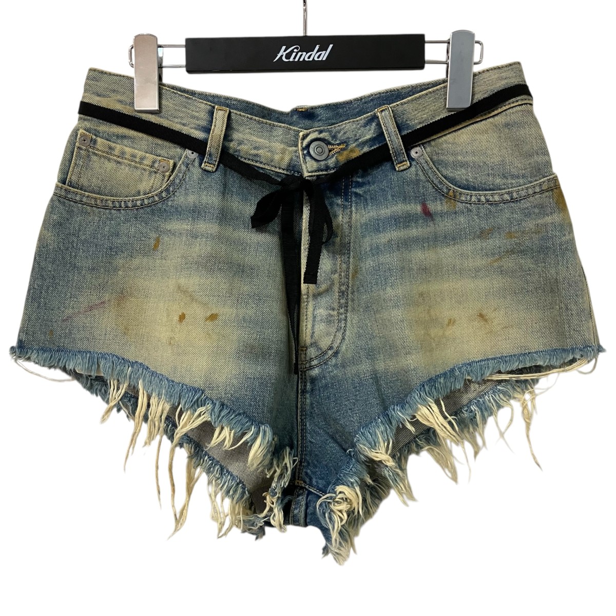 【中古】Maison Margiela 22SS 白タグ ショートデニムパンツ S31MU0033 S30561 インディゴ サイズ:40 【100726】(メゾンマルジェラ)|ブランド古着のカインドオル