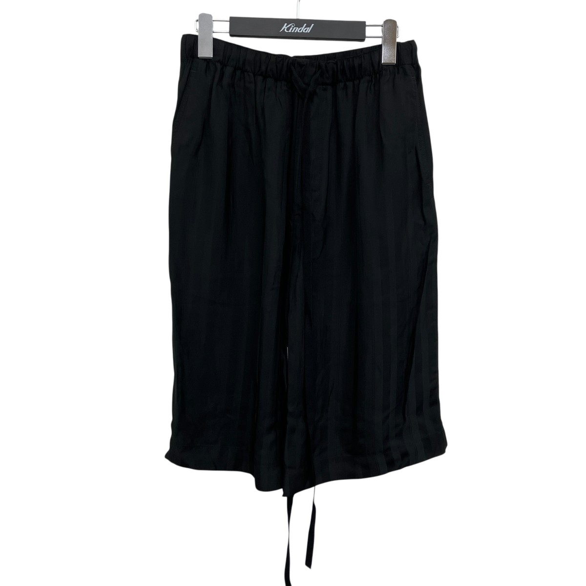 【中古】ANN DEMEULEMEESTER 25AW ストライプショーツ ブラック サイズ:46 【100726】(アンドゥムルメステール)|ブランド古着のカインドオル