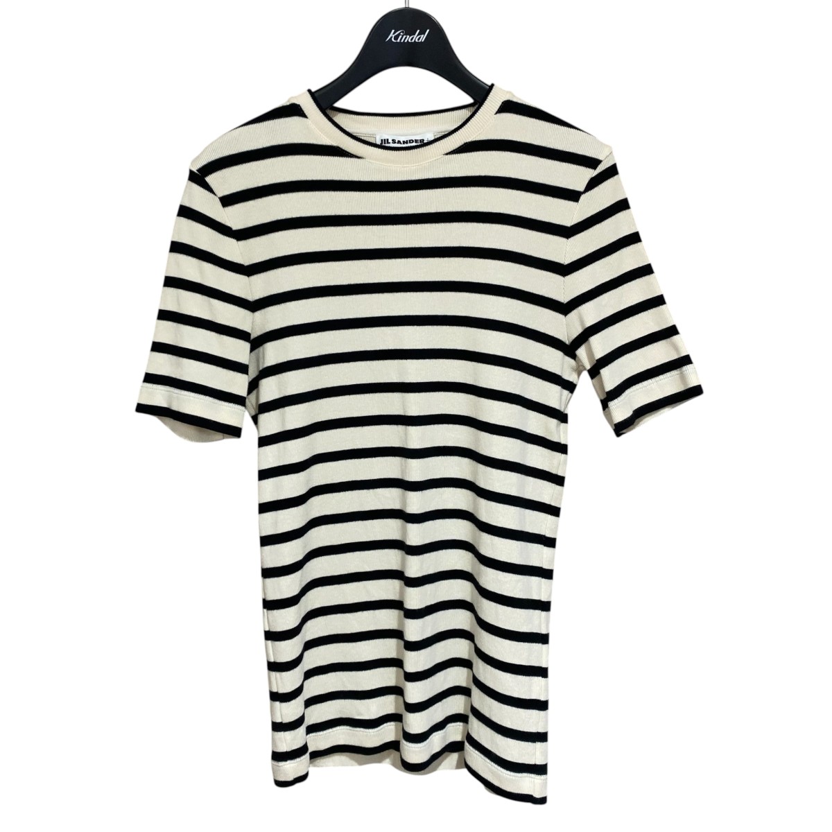 【中古】JIL SANDER ボーダーカットソー J40GC0111J46497 ホワイト×ブラック サイズ:XS 【090726】(ジルサンダー)|ブランド古着のカインドオル
