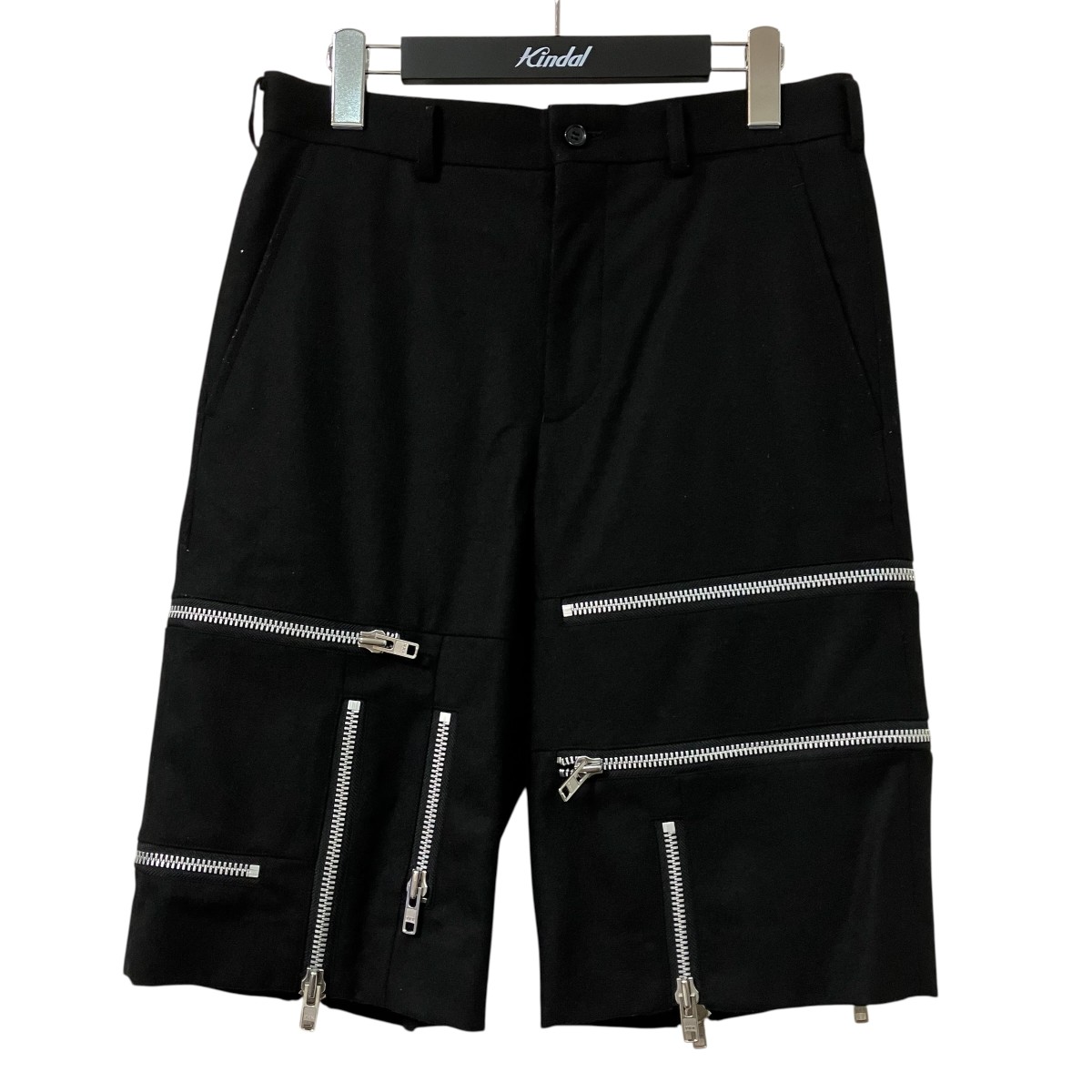 【中古】COMME des GARCONS HOMME PLUS　ハーフパンツ PP-P042 ブラック サイズ：XS 【110726】（コムデギャルソンオムプリュス）｜ブランド古着のカインドオル