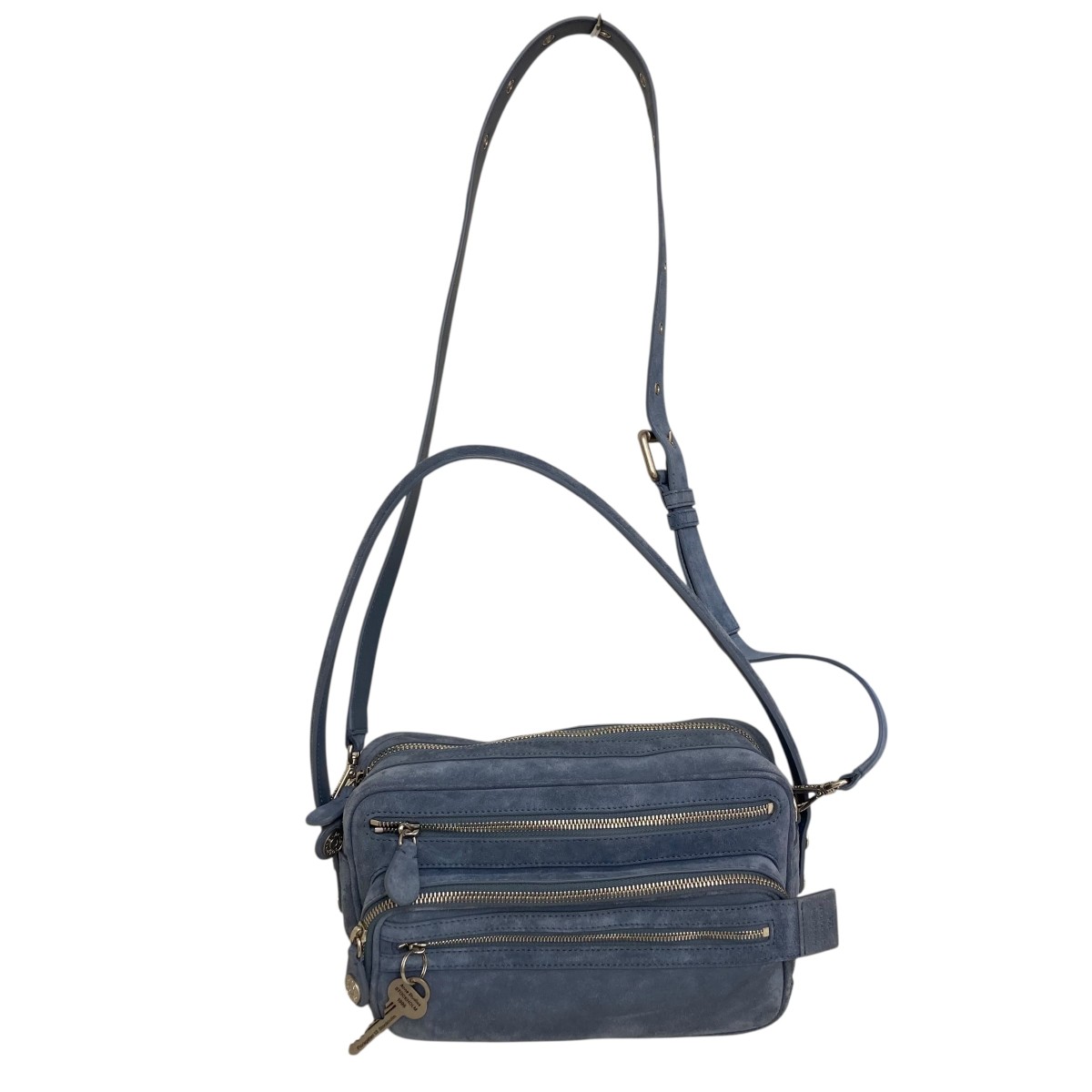 【中古】ACNE STUDIOS　26SS CAMERO PARTY SUEDE V 2WAYショルダーバッグ ブルー 【110726】（アクネストゥディオズ）｜ブランド古着のカインドオル