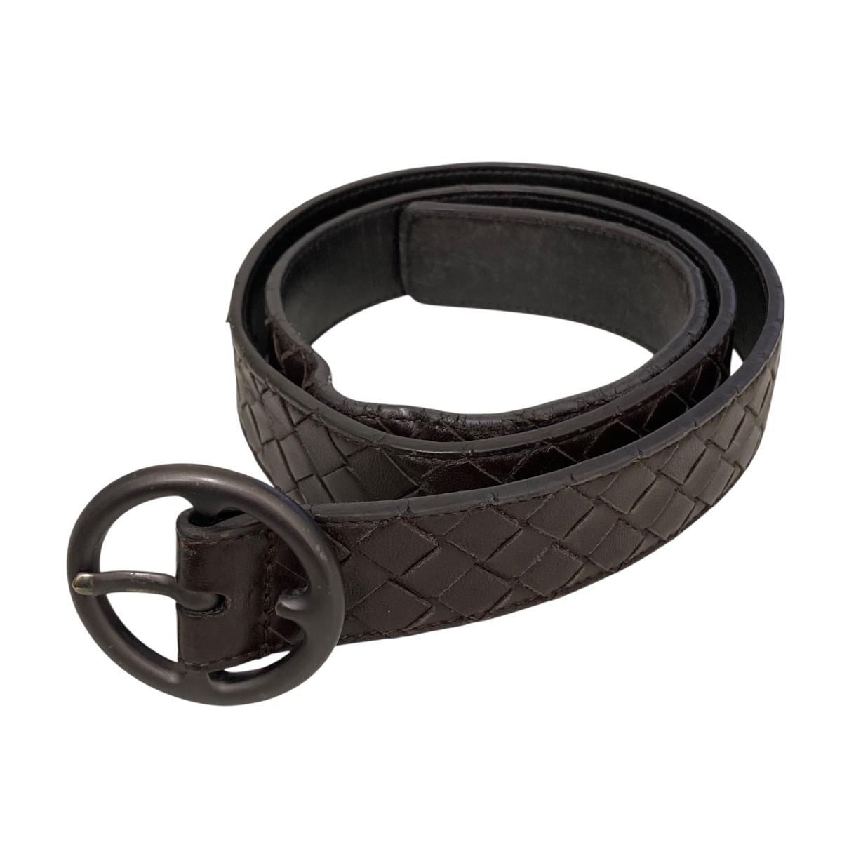 【中古】BOTTEGA VENETA　レザーベルト ブラウン 【110726】（ボッテガヴェネタ）｜ブランド古着のカインドオル