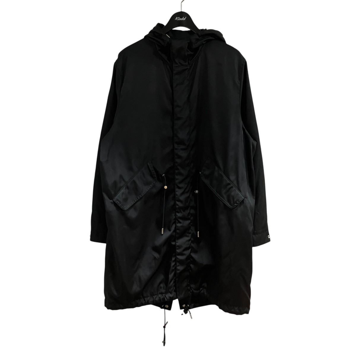 【中古】DIOR　ロゴナイロンモッズコート ブラック サイズ：46 【110726】（ディオール）｜ブランド古着のカインドオル