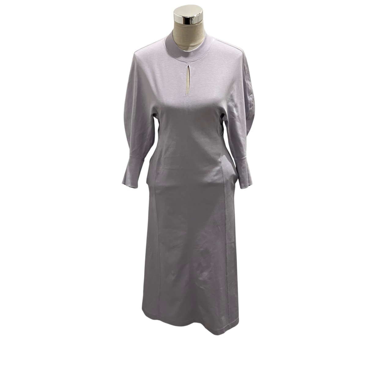 【中古】mame kurogouchi 【Cotton Jersey Dress】 長袖ワンピース MM24SS-JS085 パープル サイズ:1 【120726】(マメクロゴウチ)|ブランド古着のカインドオル