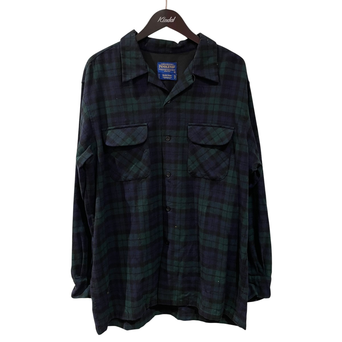 【中古】PENDLETON board shirt 90s-00s カバーオール mz73424 グリーン サイズ:L 【120726】(ペンドルトン)|ブランド古着のカインドオル