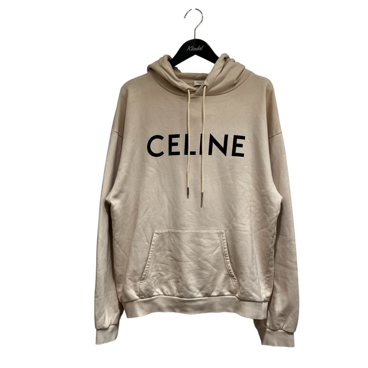 【中古】CELINE ルーズスウェットシャツ 長袖パーカー 2Y321670Q ベージュ サイズ:XL 【130726】(セリーヌ)|ブランド古着のカインドオル