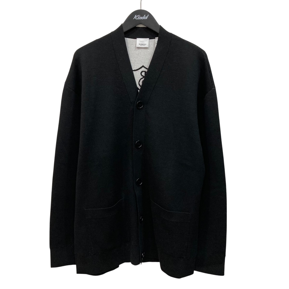 【中古】BURBERRY　ニットカーディガン 8071373 ブラック サイズ：M 【140726】（バーバリー）｜ブランド古着のカインドオル