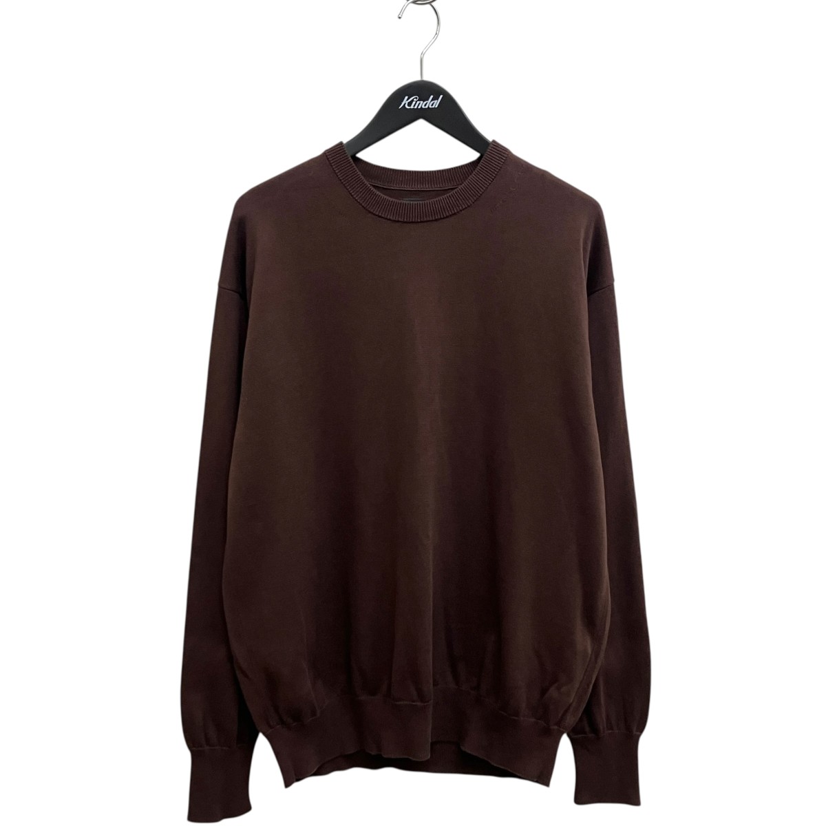 【中古】BATONER　THE SEAISLAND COTTON CREW NECK クルーネックニット BN-25SM-014 ブラウン サイズ：3 【140726】（バトナー）｜ブランド古着のカインドオル