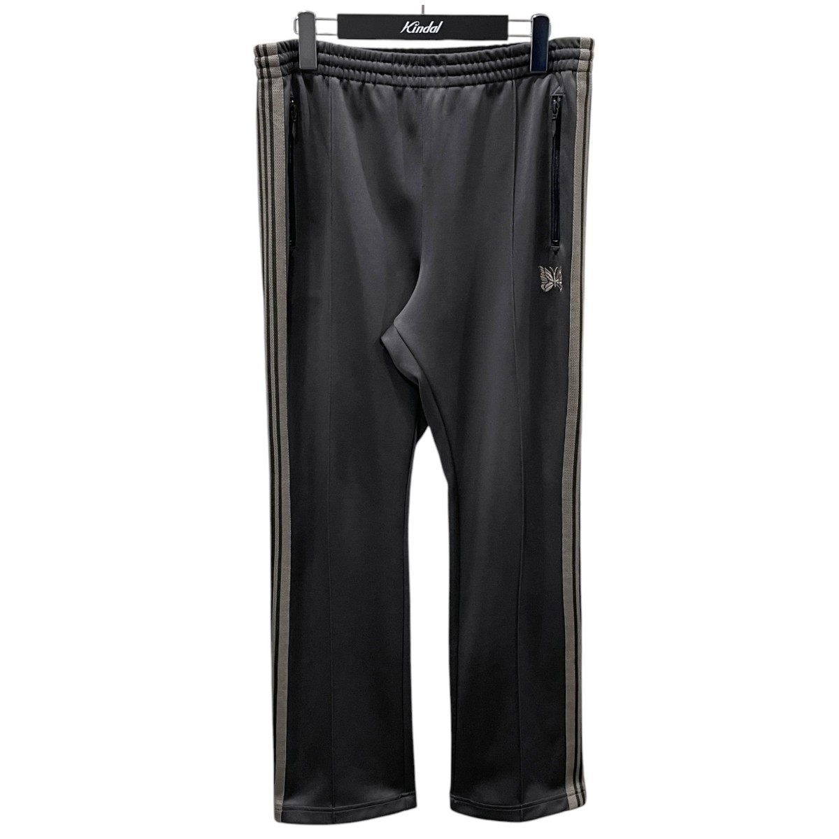 【中古】Needles×JEANS FACTORY 21AW イージーパンツ Narrow Track Pant - Poly Smooth ナロートラックパンツ ポリースムース JO441 グレー サイズ:M 【150726】(ニードルズ×ジーンズファクトリー)|ブランド古着のカインドオル