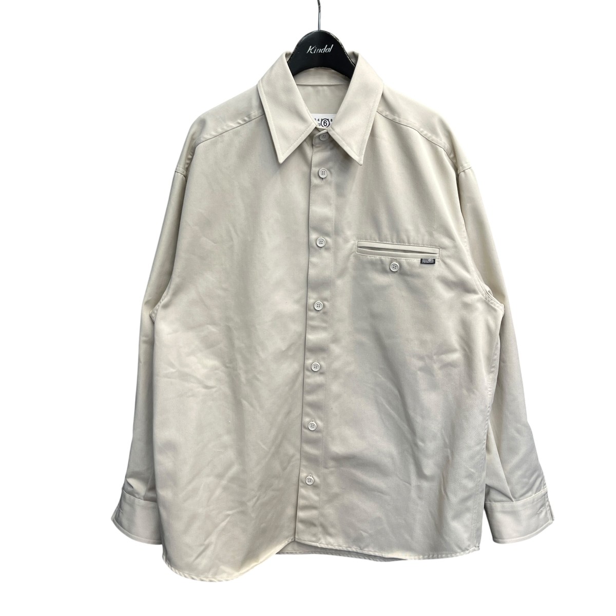 【中古】MM6 Maison Margiela 26SS レギュラーカラー オーバーサイズ シャツ SH0DT0039 ベージュ サイズ:44 【150726】(マルタンマルジェラ)|ブランド古着のカインドオル