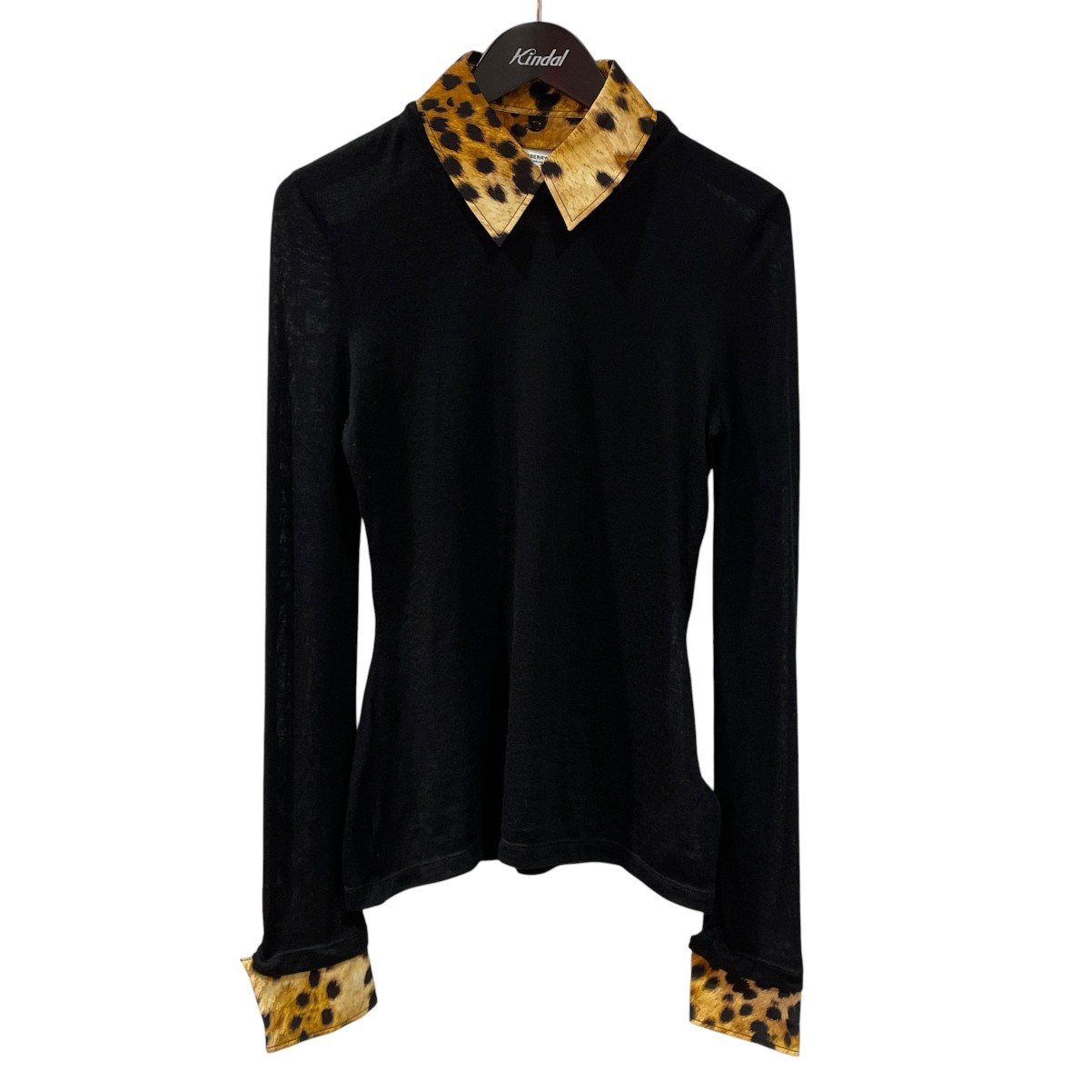 【中古】BURBERRY 薄手ニット ブラック サイズ:S 【150726】(バーバリー)|ブランド古着のカインドオル
