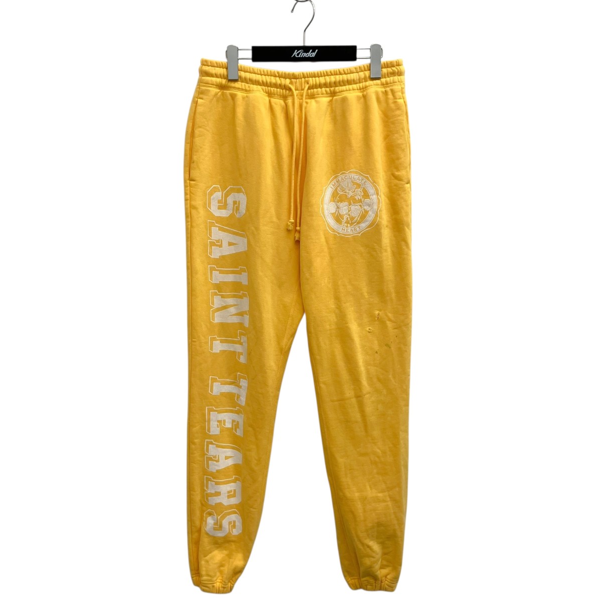 【中古】SAINT MICHAEL　STT SWT PNT STTRS LG スウェットパンツ SM-A21-0000-053 イエロー サイズ：S 【160726】（セントマイケル）｜ブランド古着のカインドオル