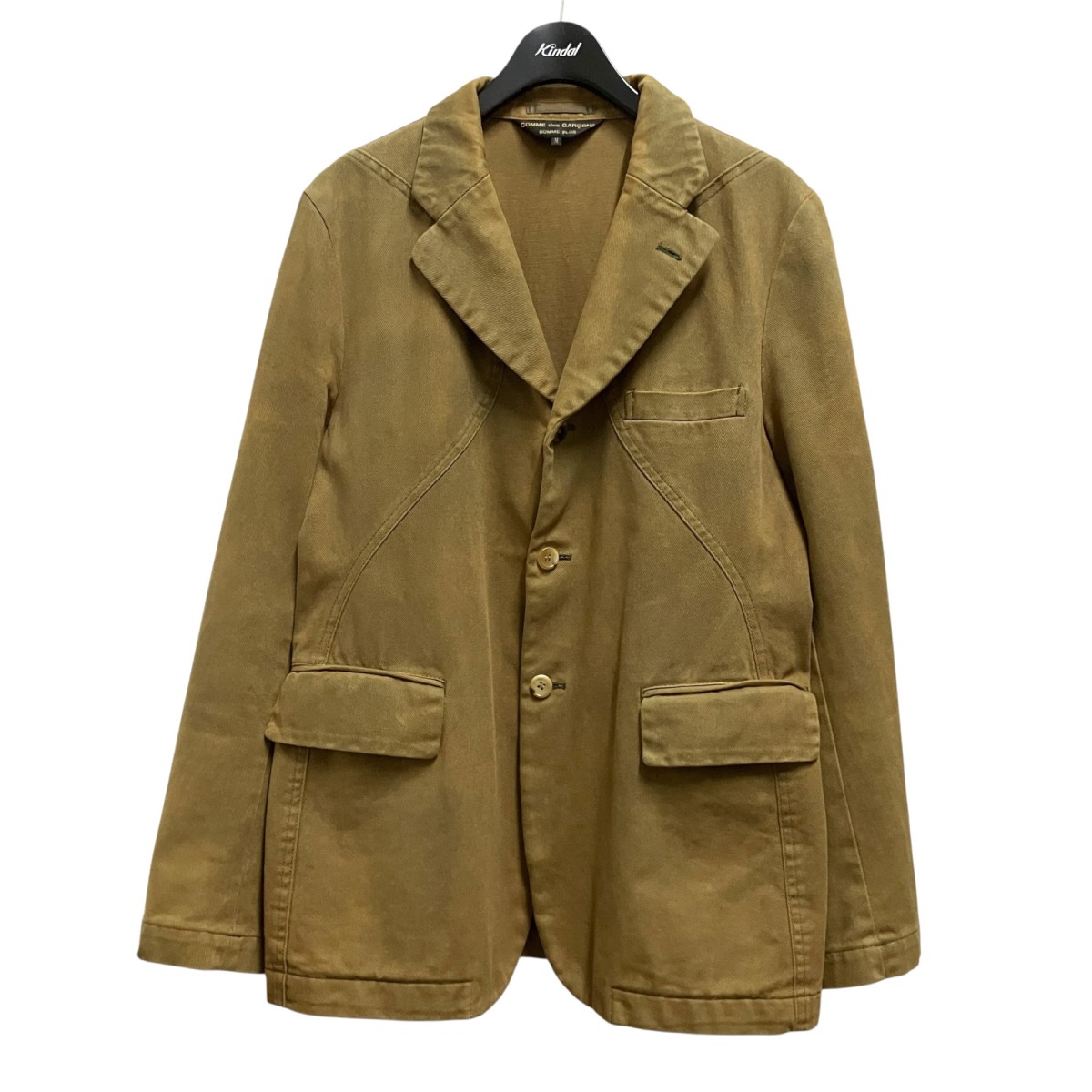 【中古】COMME des GARCONS HOMME PLUS　テーラードジャケット PK J003 グリーン&times;ベージュ サイズ：M 【160726】（コムデギャルソンオムプリュス）｜ブランド古着のカインドオル