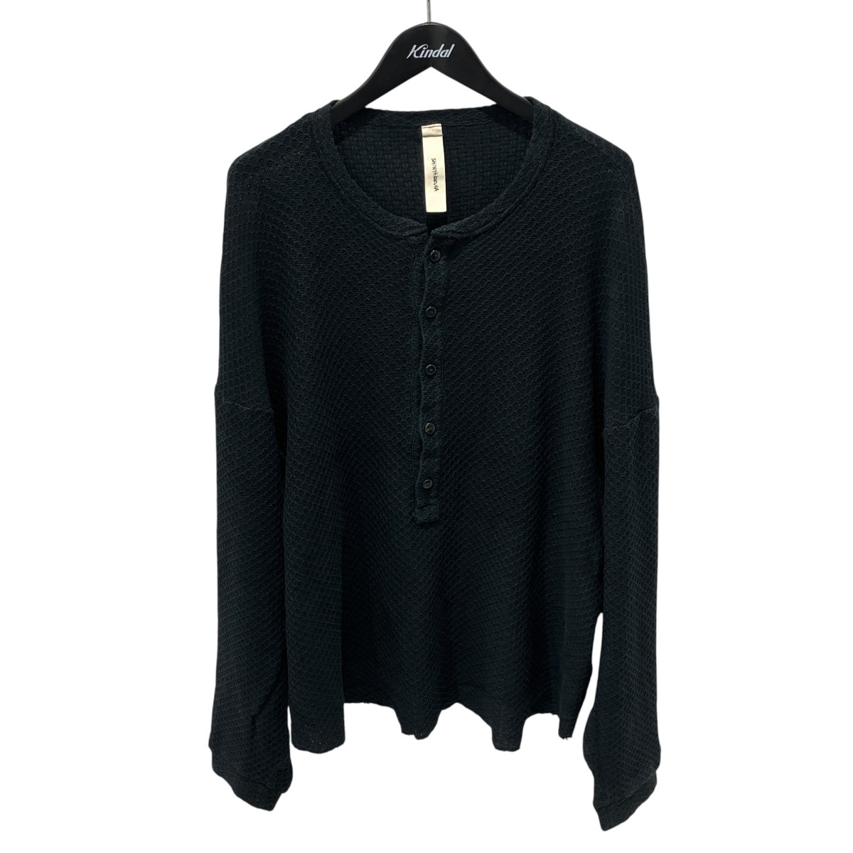 【中古】SHINYA KOZUKA　26SS MASSIVE HENLEY サーマルカットソー 2601SK96 ブラック サイズ：XL 【160726】（シンヤコヅカ）｜ブランド古着のカインドオル